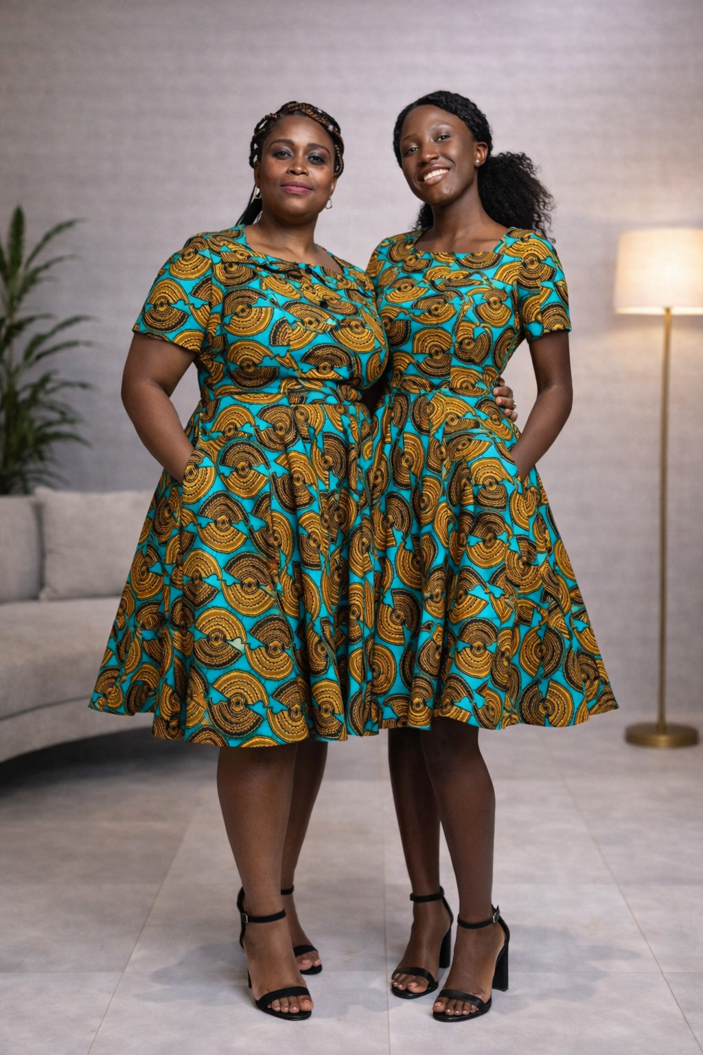 slim fit dress slacks Lanre Green and Yellow Dress main image 0