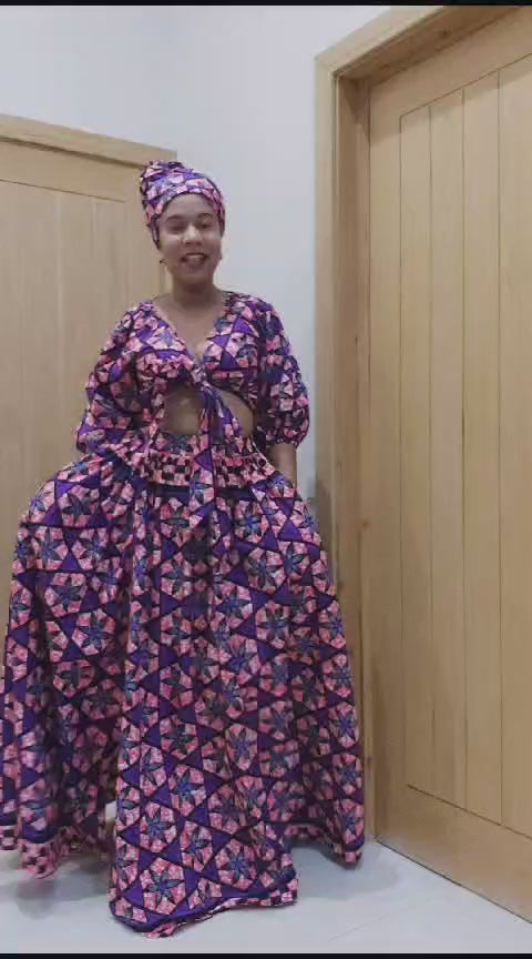 Load video: Rubane Pink Split Maxi Skirt
