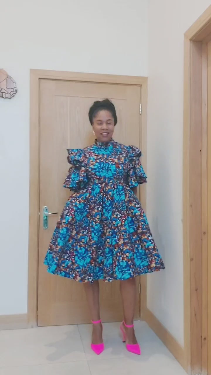 Load video: Bonita Frill Sleeves Dress