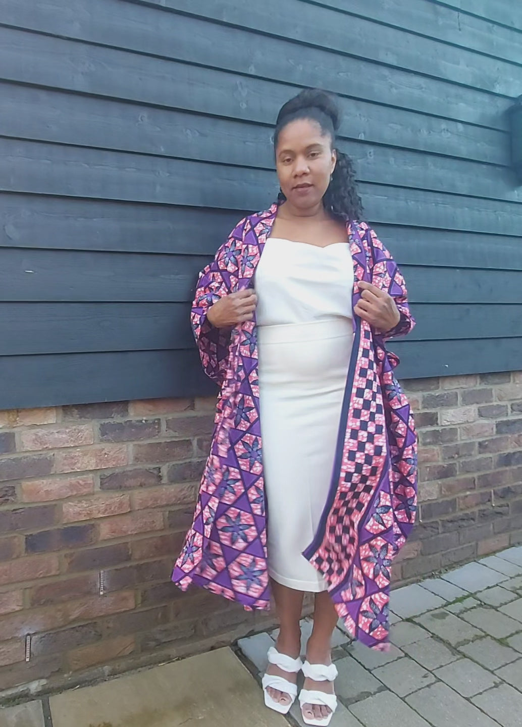 Load video: Oversized African Print Kimono Jacket | MADE INSIDE