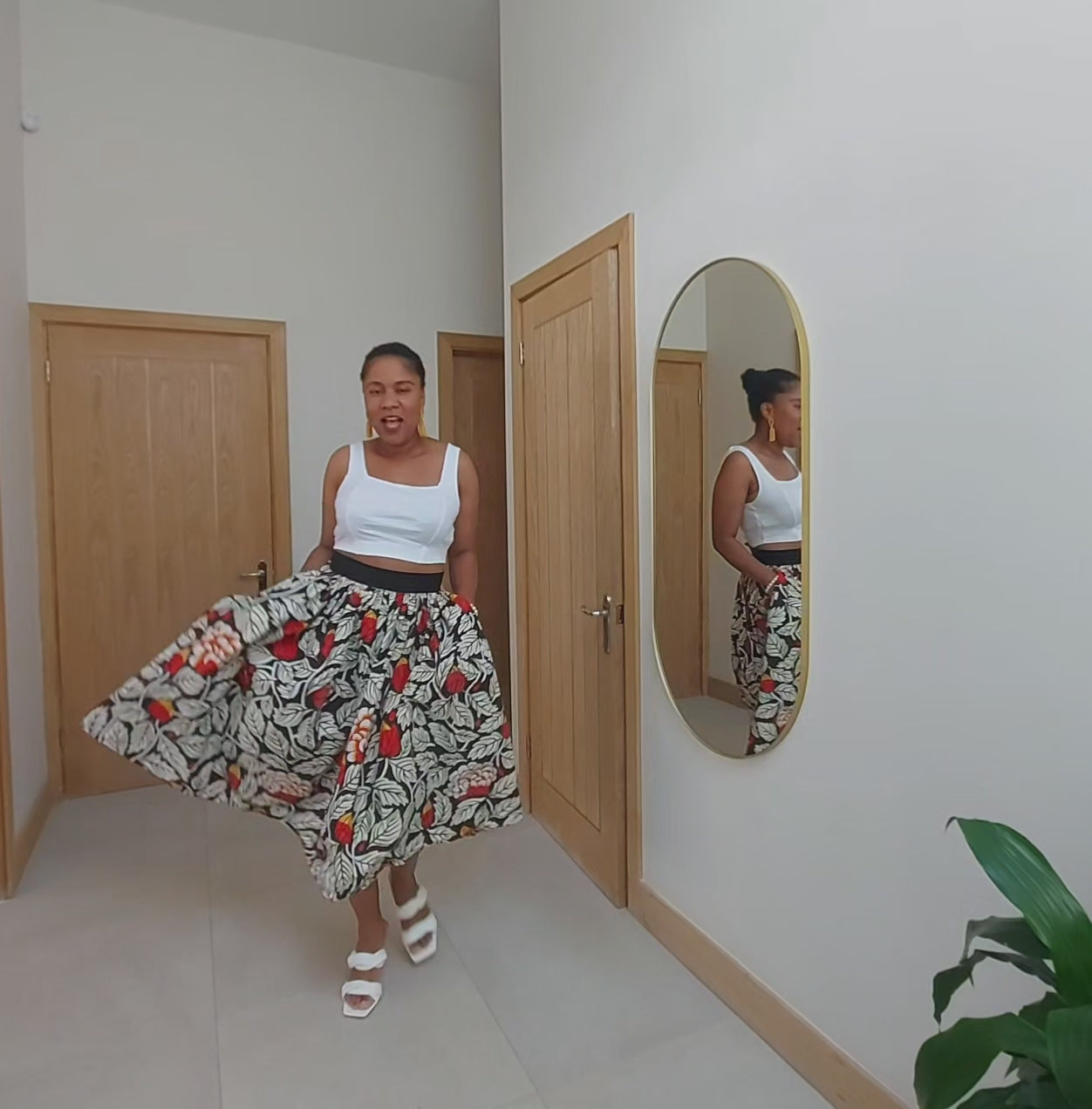 Load video: Solange Midi Skirt