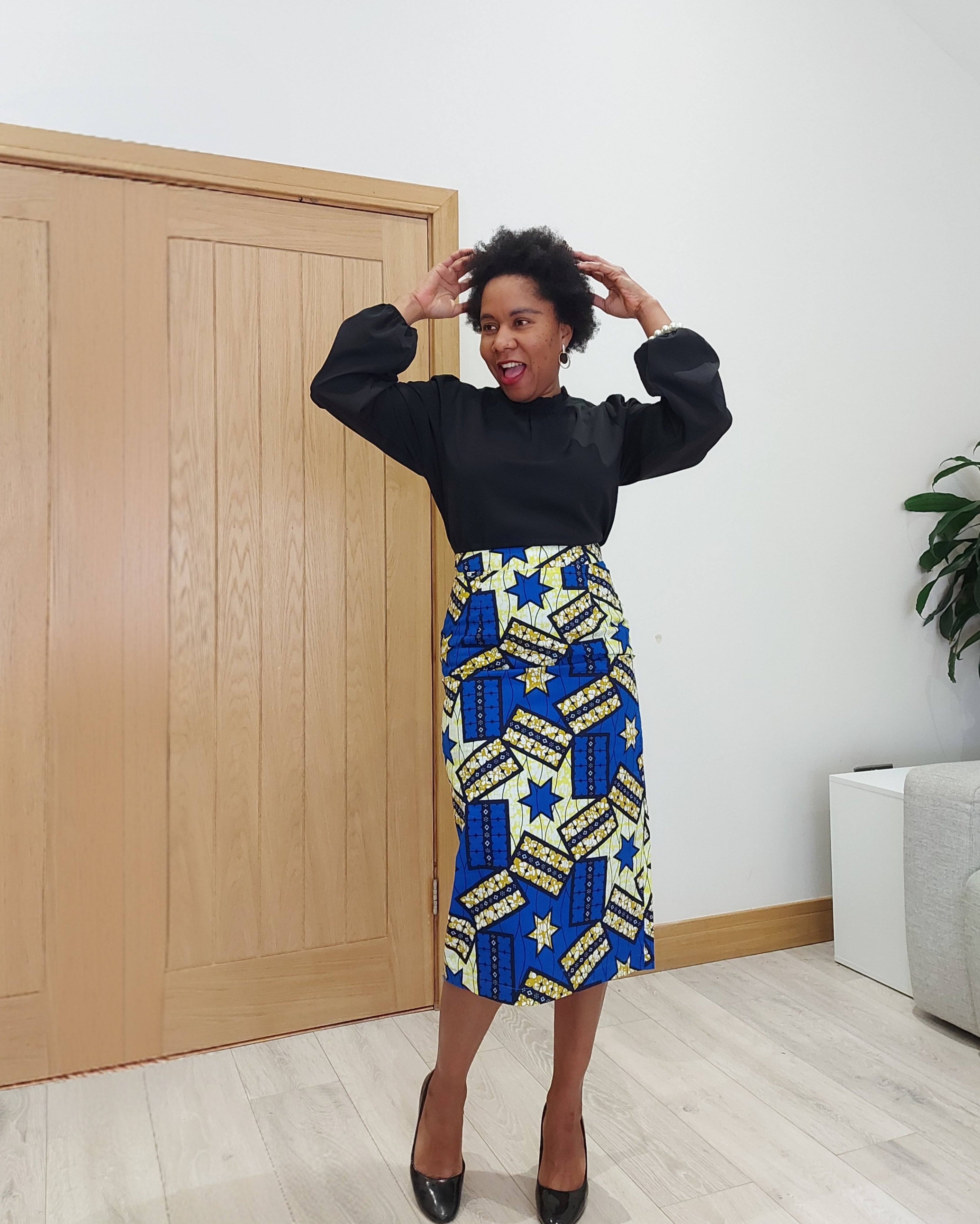African Print Pencil Skirt/MADE INSIDE