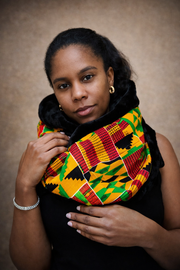 African Print Infinity Scarf – Ankara Scarf with Soft Alpine Fleece | Winter Neck Warmer by MADE INSIDE