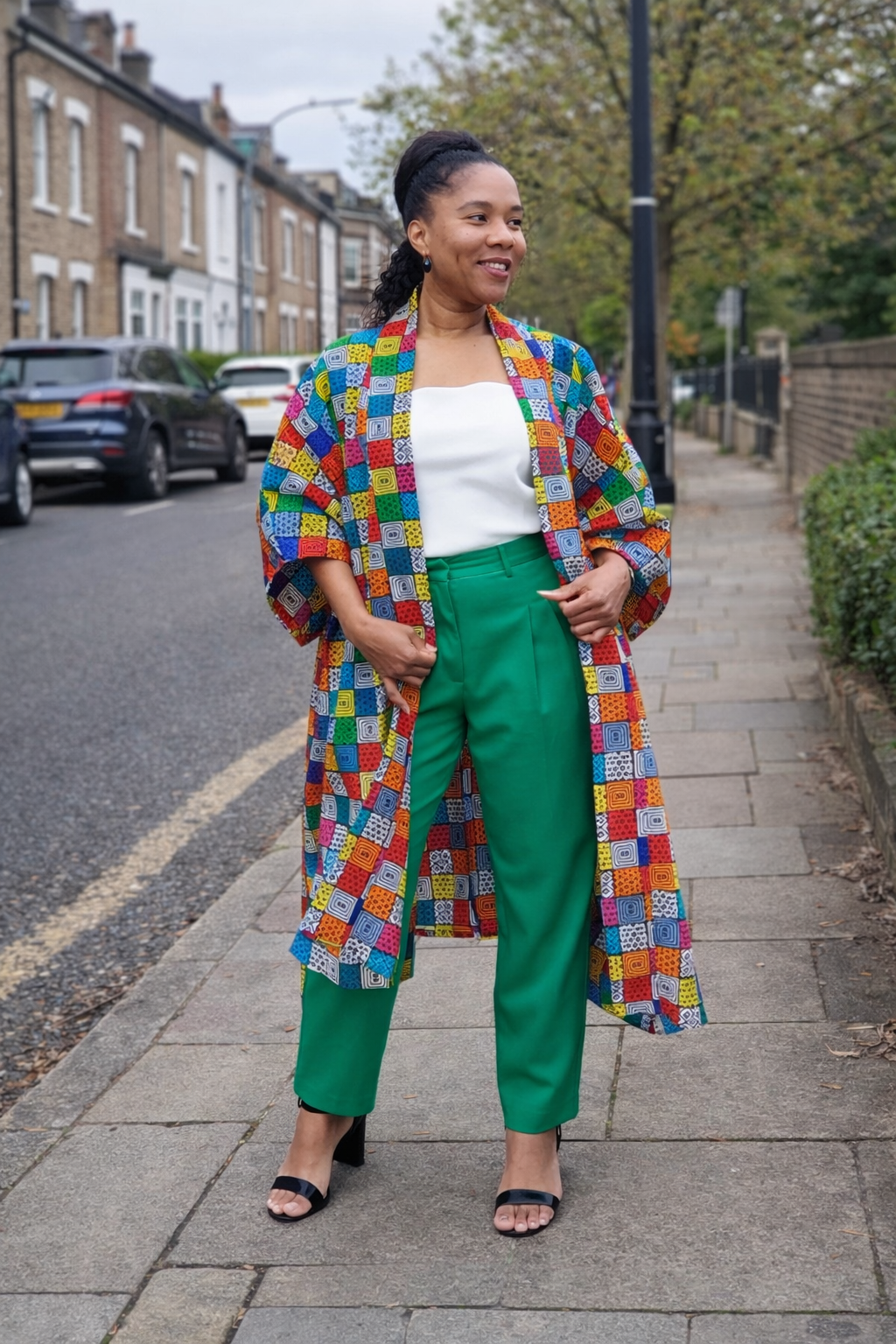 Bolama Multicolour: African Print Ankara Kimono, African clothing for women