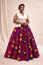 Ankara Maxi Skirt with Pockets - African Print long dress Skirt | MADE INSIDE