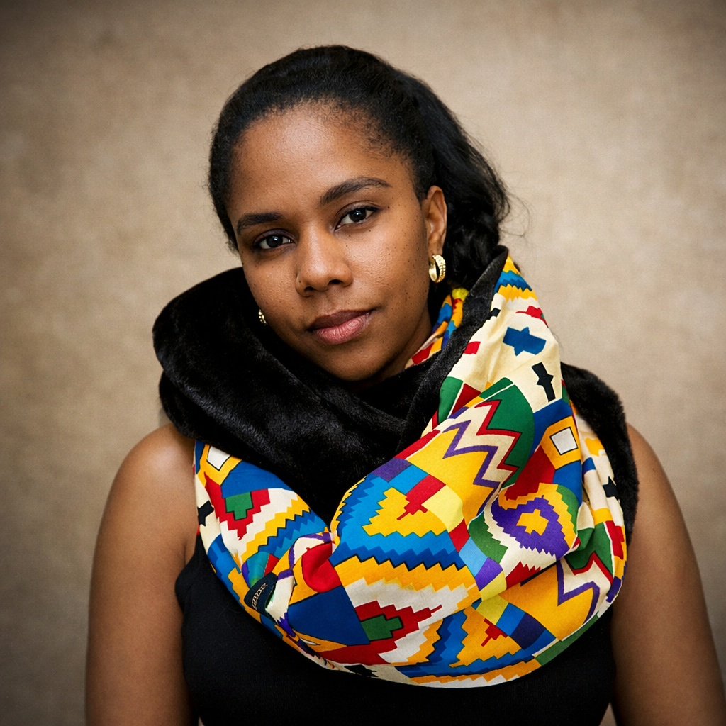 Handmade Ankara Infinity Scarf: African Print Fleece Snood