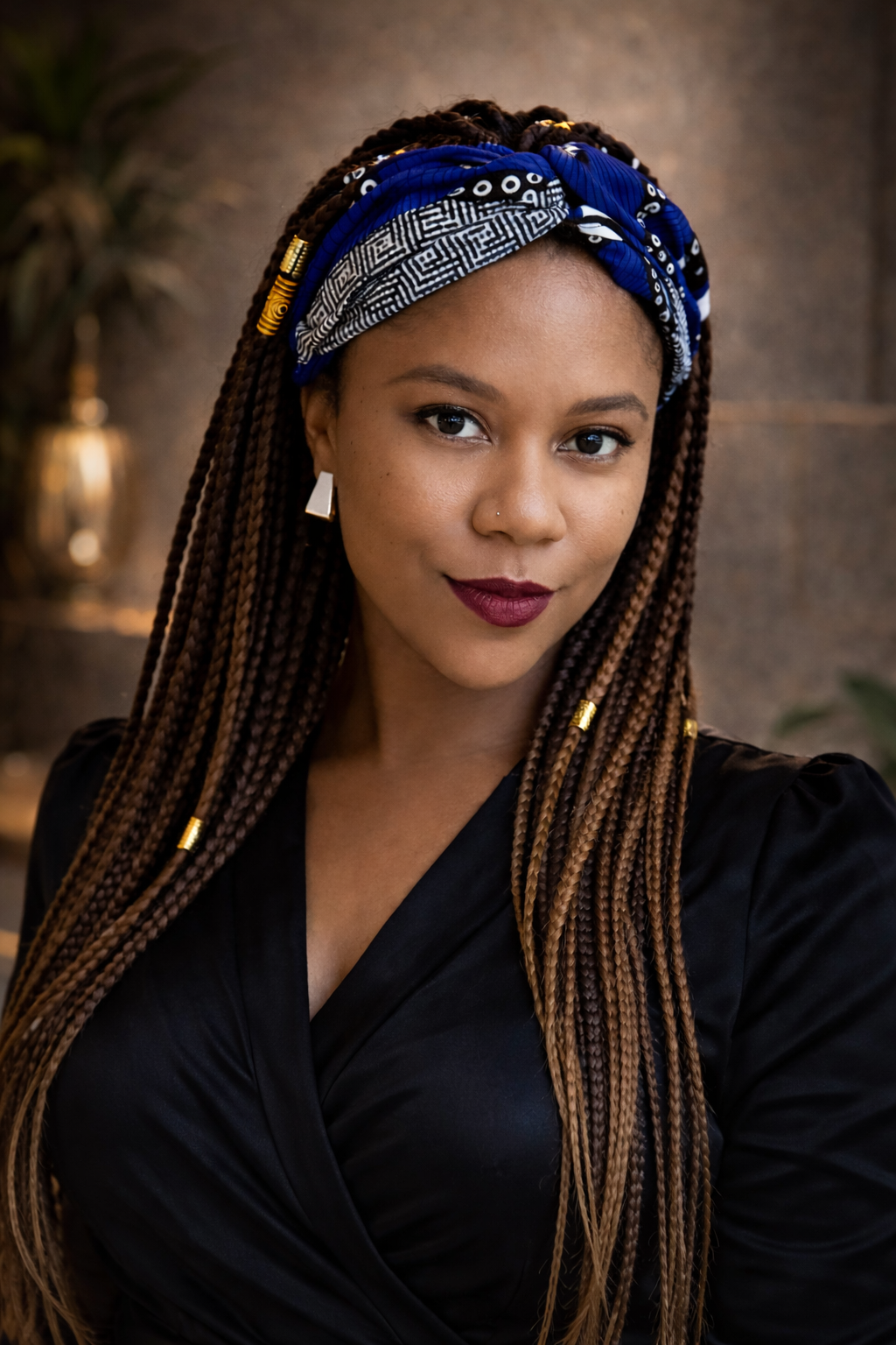 African Print Headwrap:  Ankara Head Tie, Natural Hair Accessories.